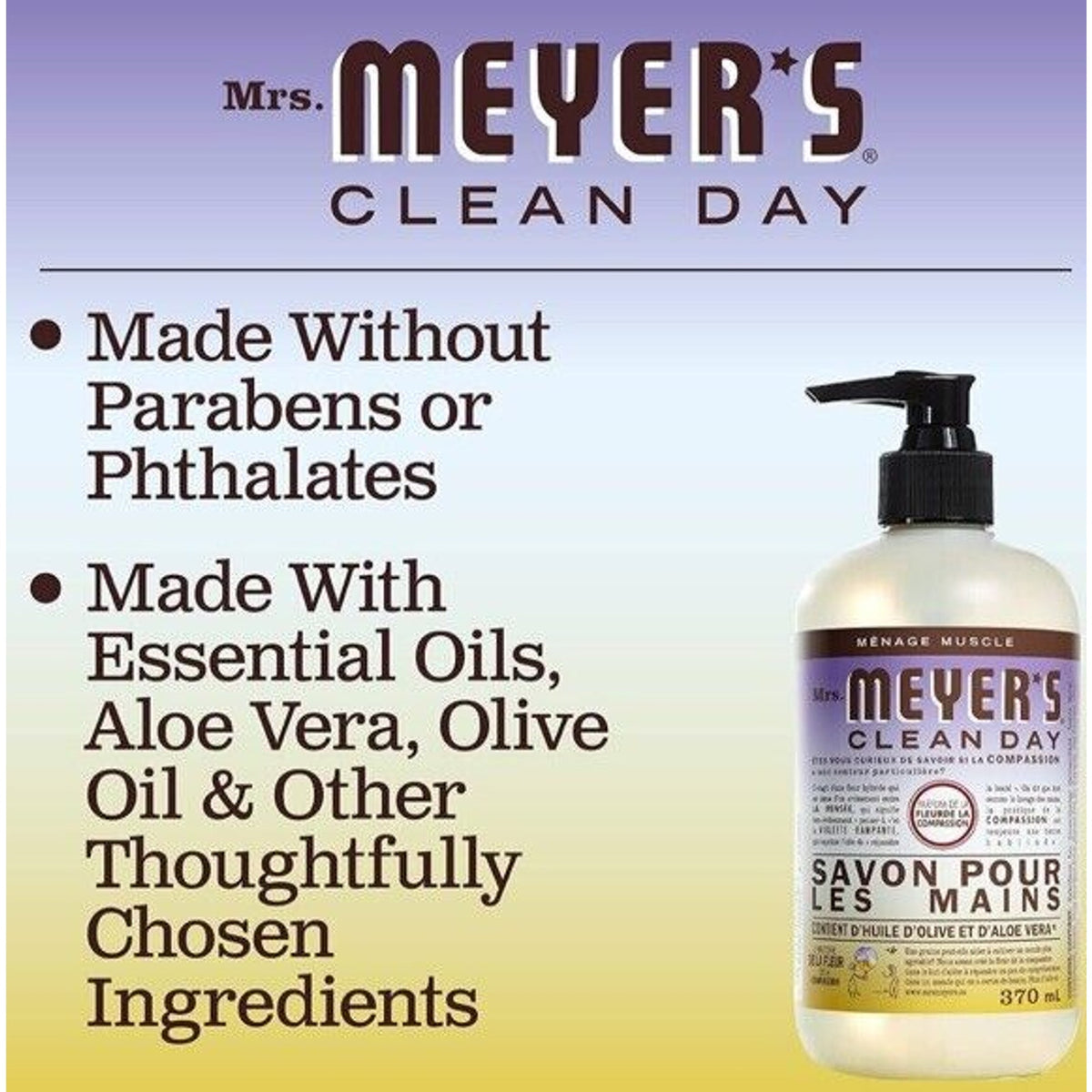 🔥MRS. MEYER'S CLEAN DAY Hand Soap, Compassion Flower, 12.5 fl. oz - Pack Of 3🔥