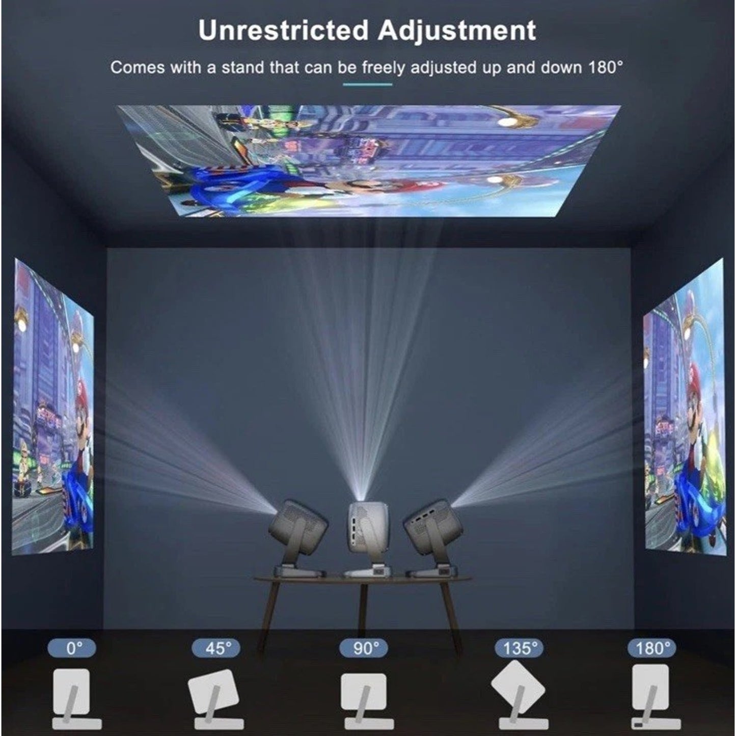 🔥Smart TV 4K Projector WiFi & Bluetooth Portable Outdoor Auto Focus BNIB🔥