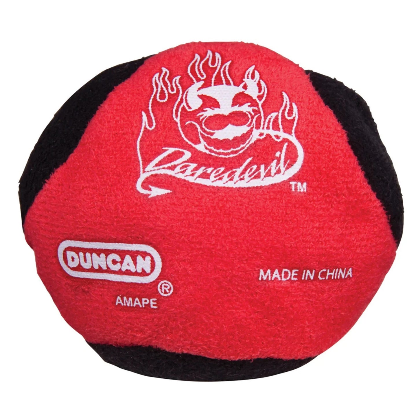 🔥DUNCAN Daredevil 5-Panel Pellet Filled Footbag RED/BLACK BNWT🔥