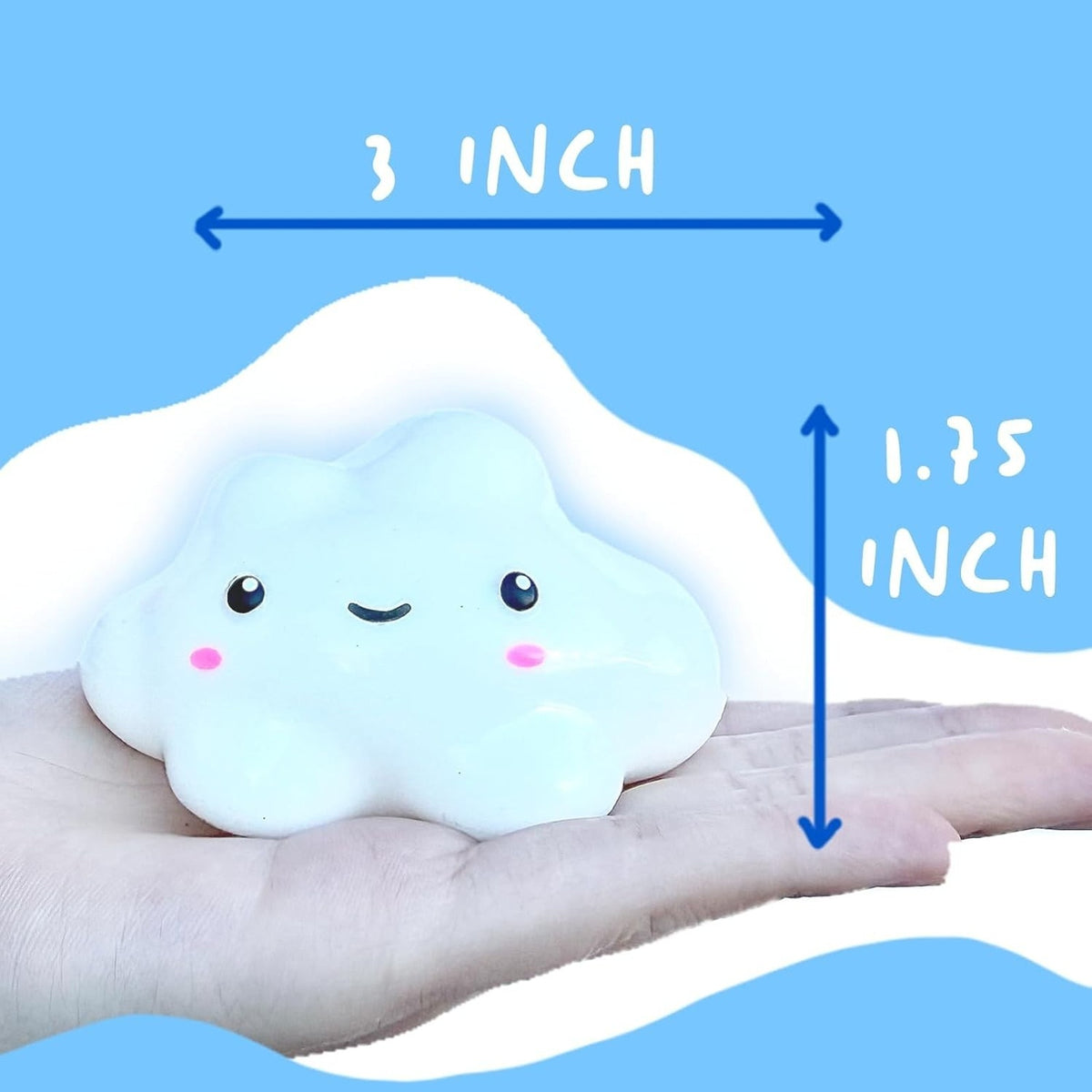 🔥Premium Cloud Stress BallOdor-Free Slow Rise Crystal White BNWT🔥