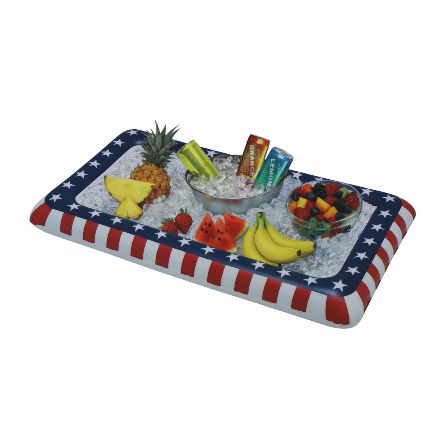 🔥Patriotic Inflatable Cooler Red White Blue 44in x 25.2in x 3.9in BNWT🔥
