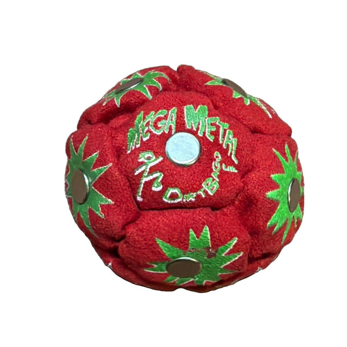 🔥World Footbag DirtBag Mega Metal Hacky Sack RED/GREEN BNWT🔥