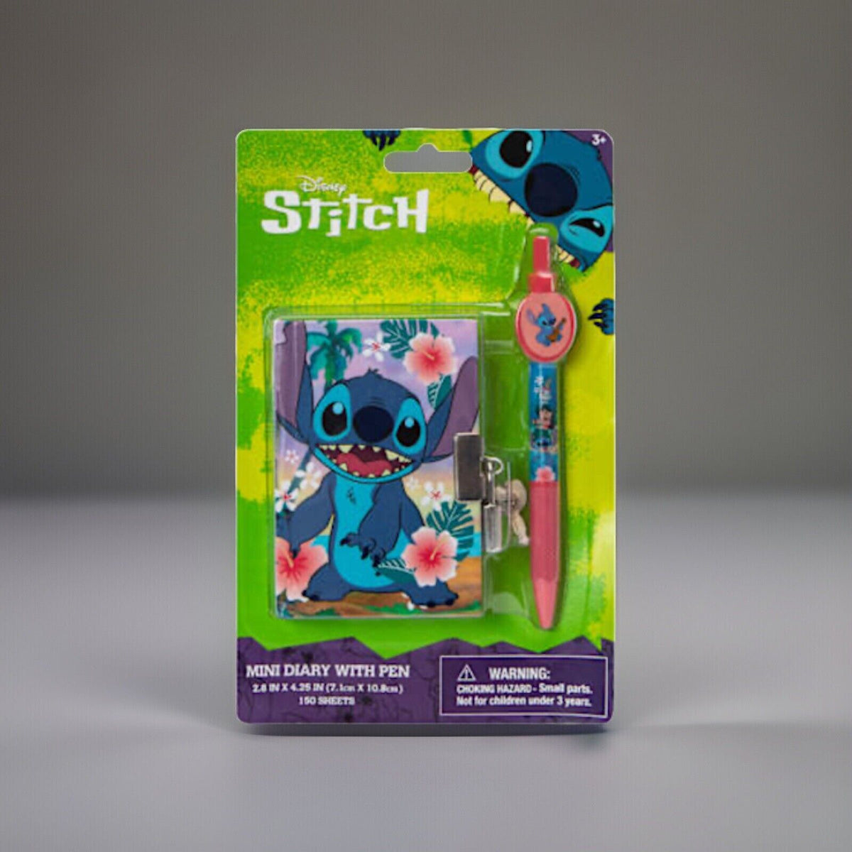 🔥Disney Stitch MIni Diary With Pen & Lock 4" 150 Sheets BNWT🔥
