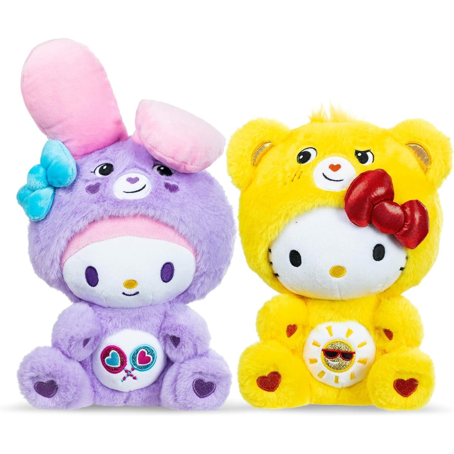 🔥Hello Kitty X Care Bears 2 Pack Plush Hello kitty And My Melody BNWT🔥