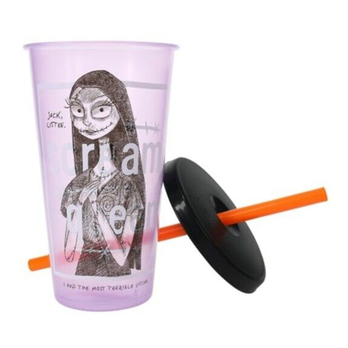 🔥Zak! The Nightmare Before Christmas Tumbler With Lid & Straw 25oz BNWT🔥