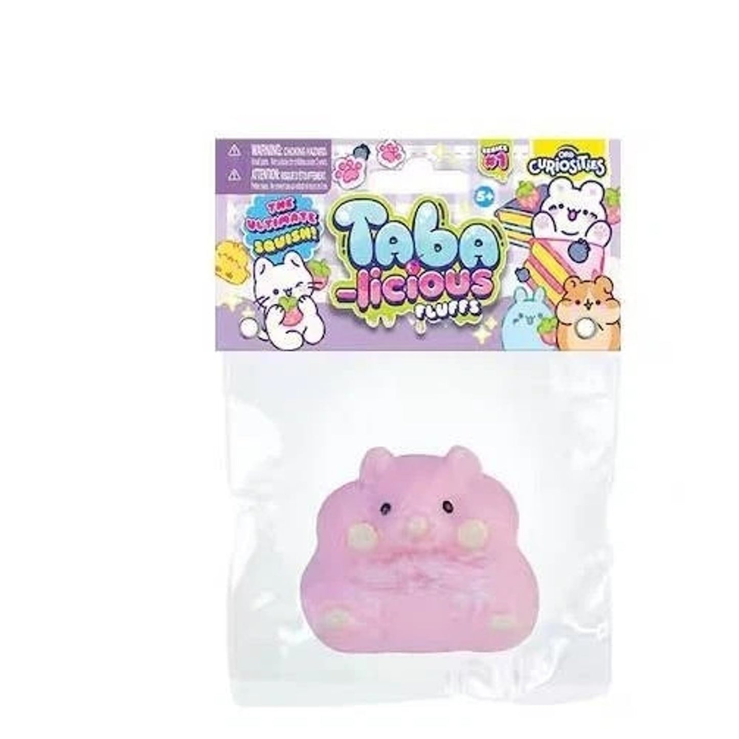 🔥Taba-Licious Curiosities Fluffs Hamster Squeeze Squishy Toy Pink BNWT🔥