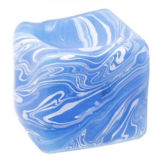 🔥 Cubee 1.5" Mini Swirly Cube Sugar Squish Slow Rise Sensory Toy BLUE BNWT🔥