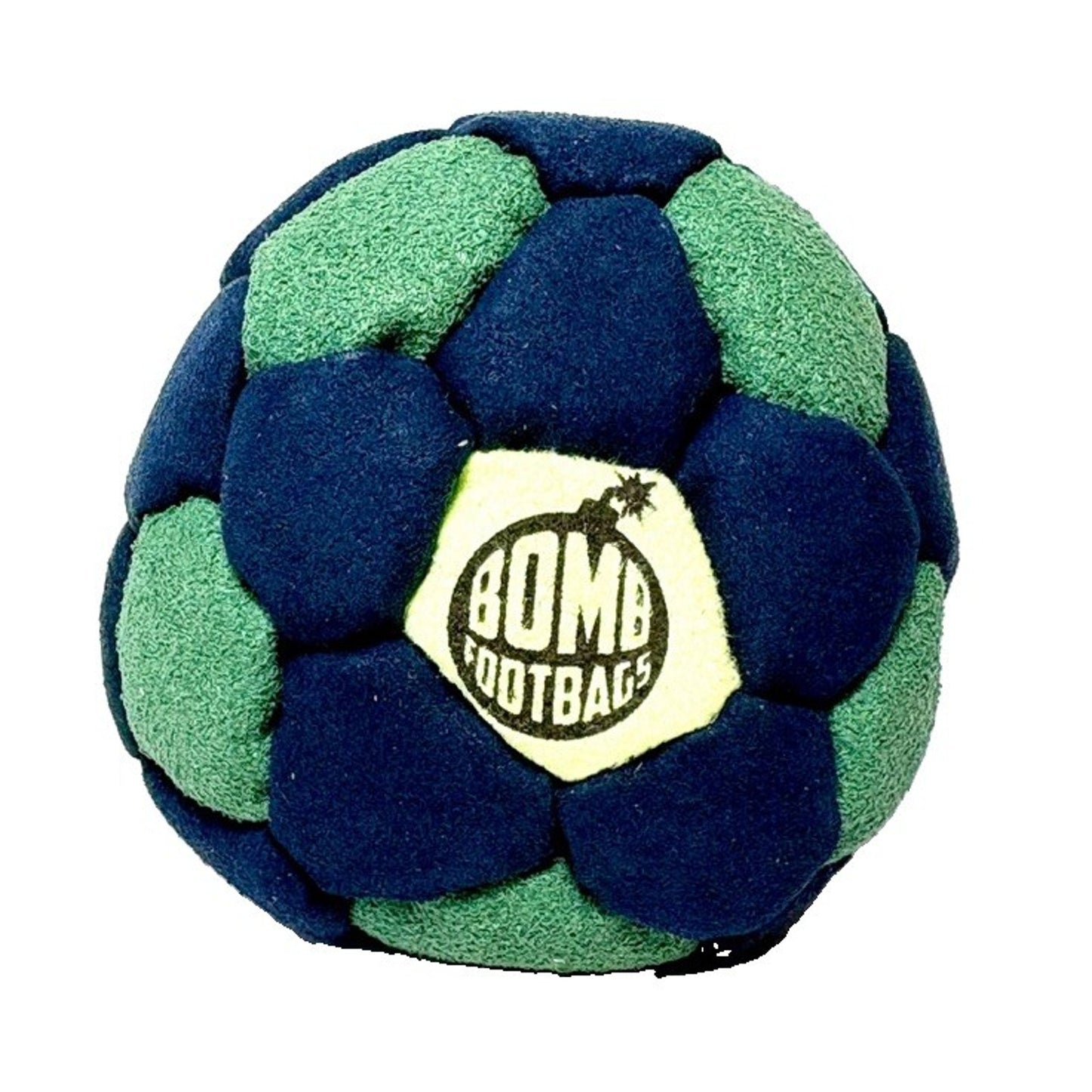 🔥Bomb Footbags The Heat Hybrid Pro 2 Hacky Sack Footbag Navy/Forest/Neon NWT🔥