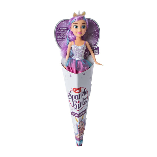 🔥Zuru Sparkle Unicorn Princess 11.5" Girlz Doll Purple & Blue Hair BNWT🔥
