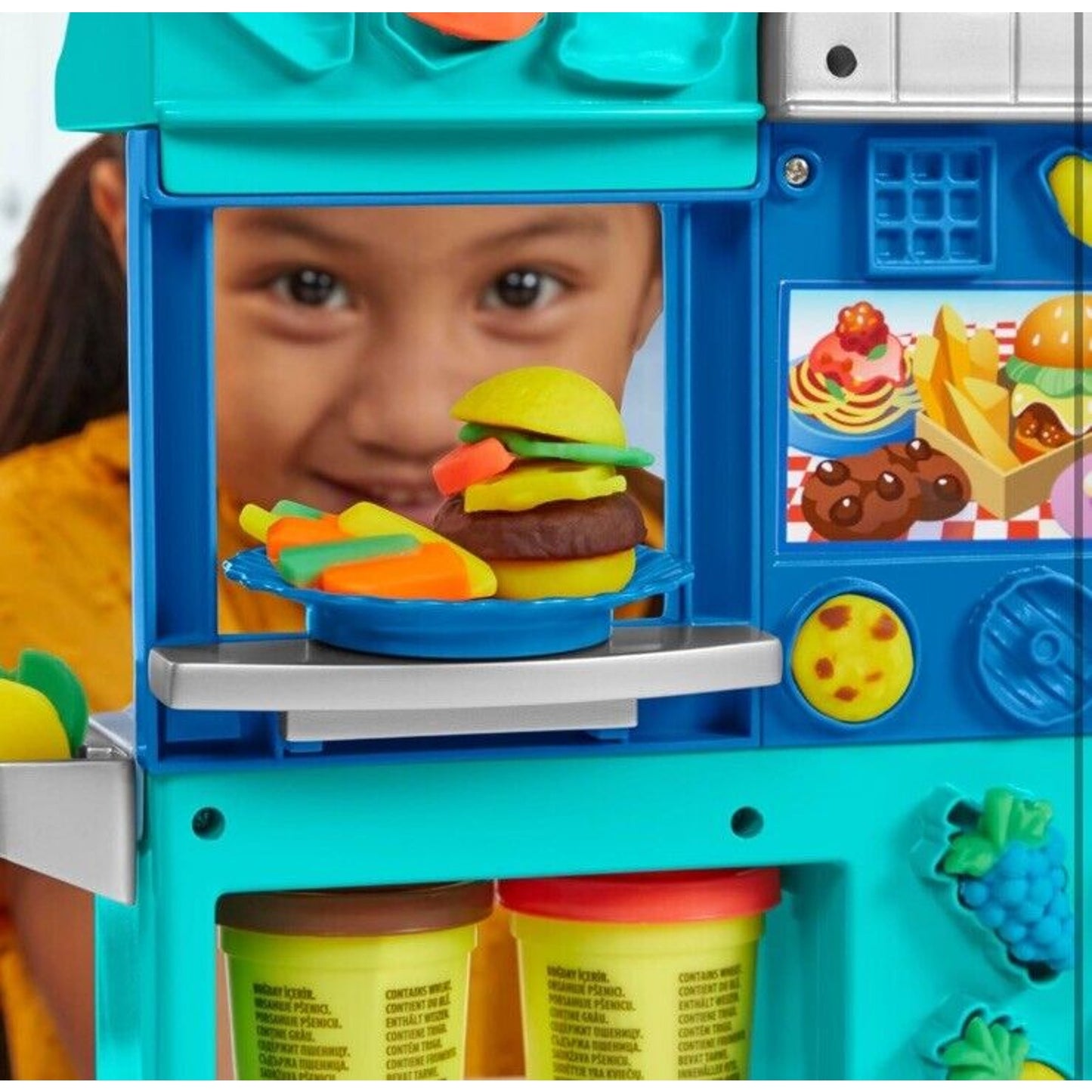 🔥Play-Doh Kitchen Creations Busy Chef's Restaurant Playset 2-Sided Play BNWT🔥