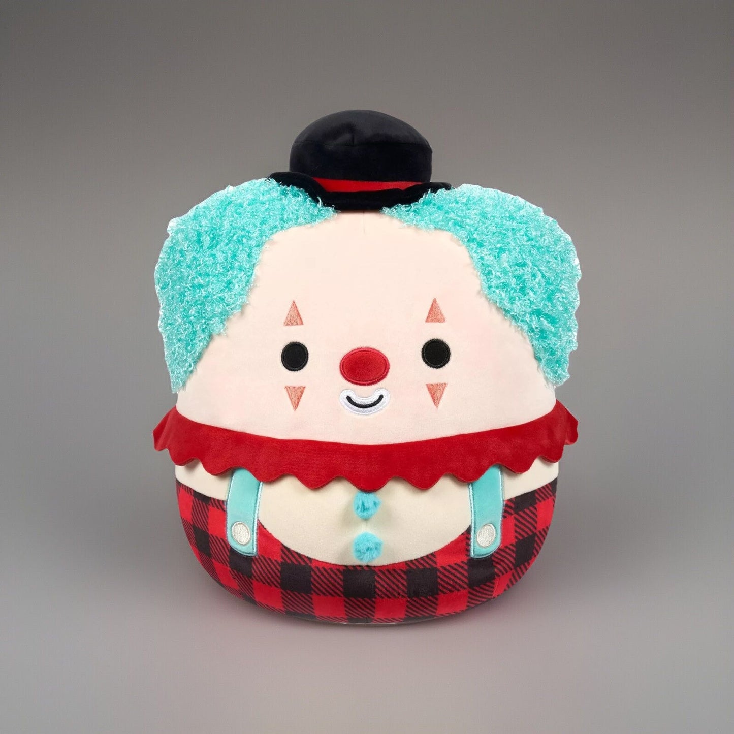 🔥Squishmallows Original 12” Ukee Clown with Teal Hair and Black Bowler Hat🔥