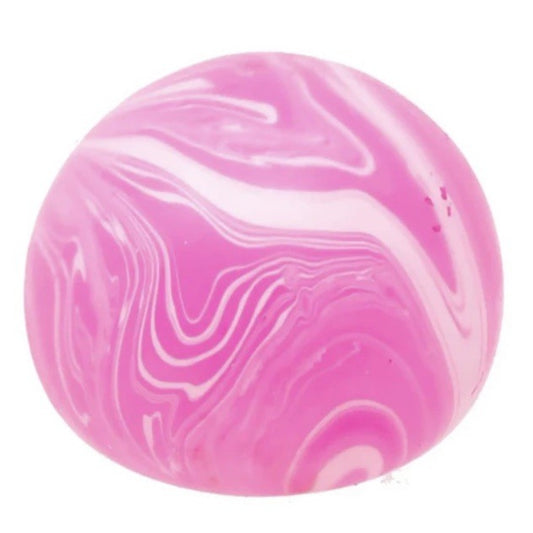 🔥 Cubee 2.5 Inch Marbled Round Sugar Squish Slow Rise Sensory Toy PINK BNWT🔥