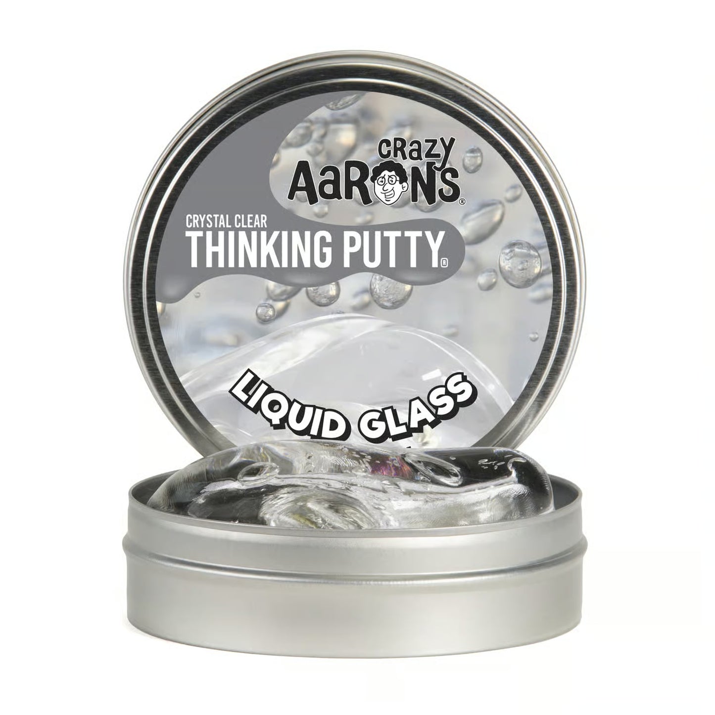 🔥Aaron's Crazy Thinking Putty Liquid Glass Full Size 4" Tin 3.2 oz BNWT🔥