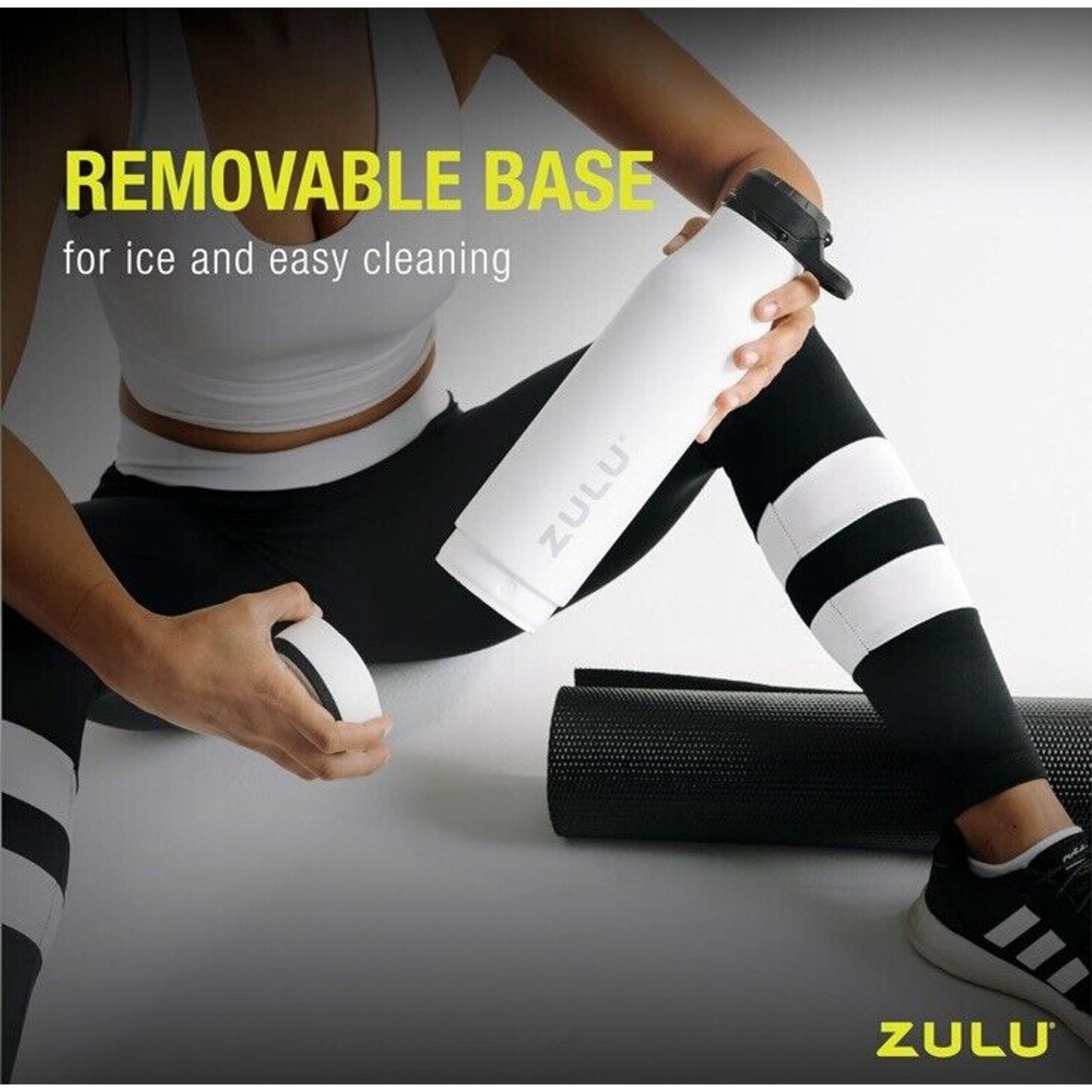 🔥Zulu Ace 24oz Vacuum Insulated Stainless Steel Black Water Bottle Chug Spout🔥