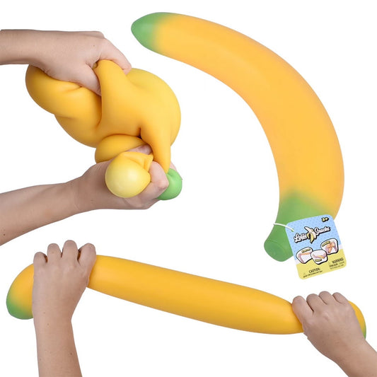 🔥Toymendous Laffy Snacks Squishy Stretchy Jumbo Banana 18" BNWT🔥