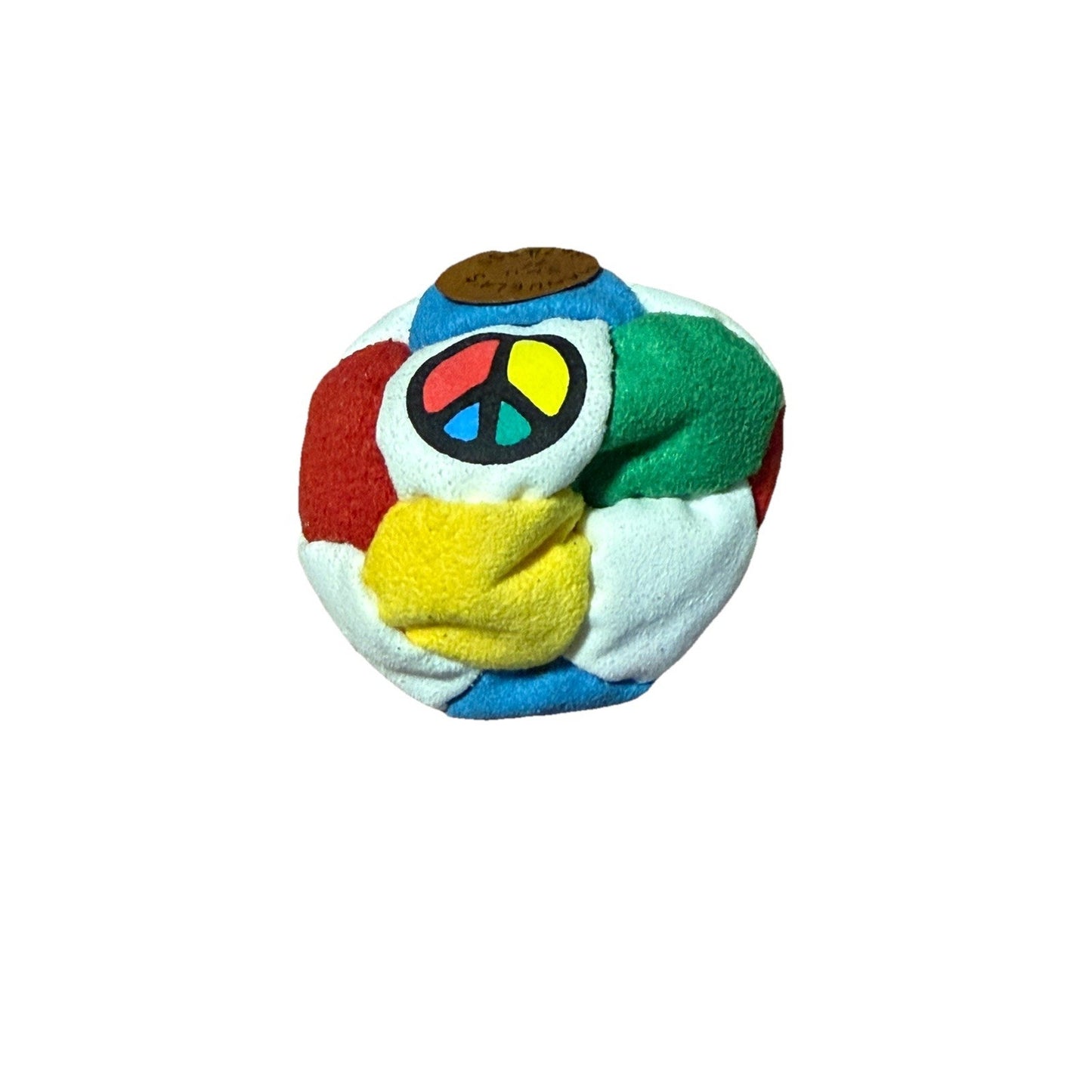 🔥Manuela’s Sandbag Footbag Hacky Sack PEACE SIGN RAINBOW BNWT🔥