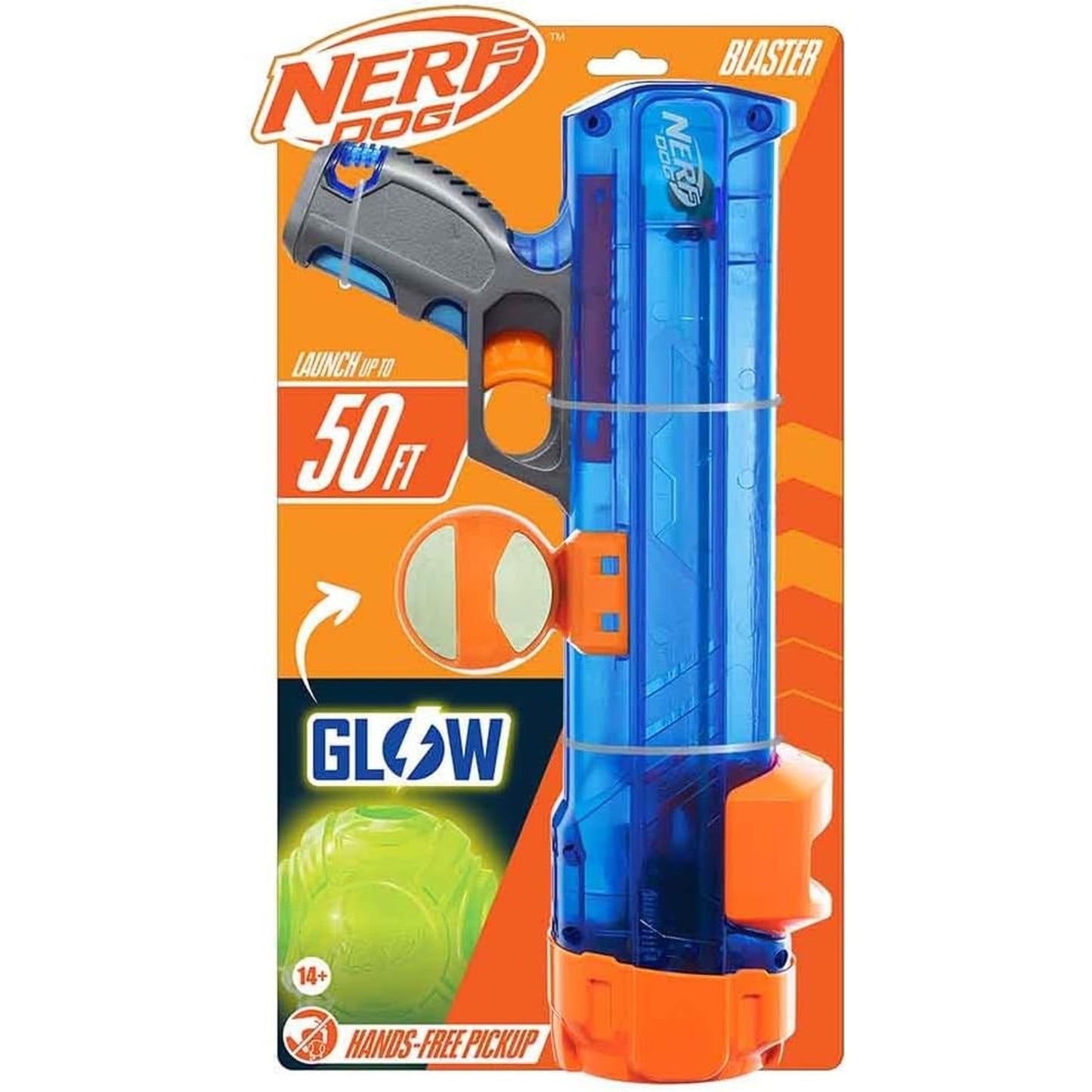 🔥BOOM! Nerf Dog Blaster Light Up And Glow Goes 50ft Glow In The Dark BNWT🔥