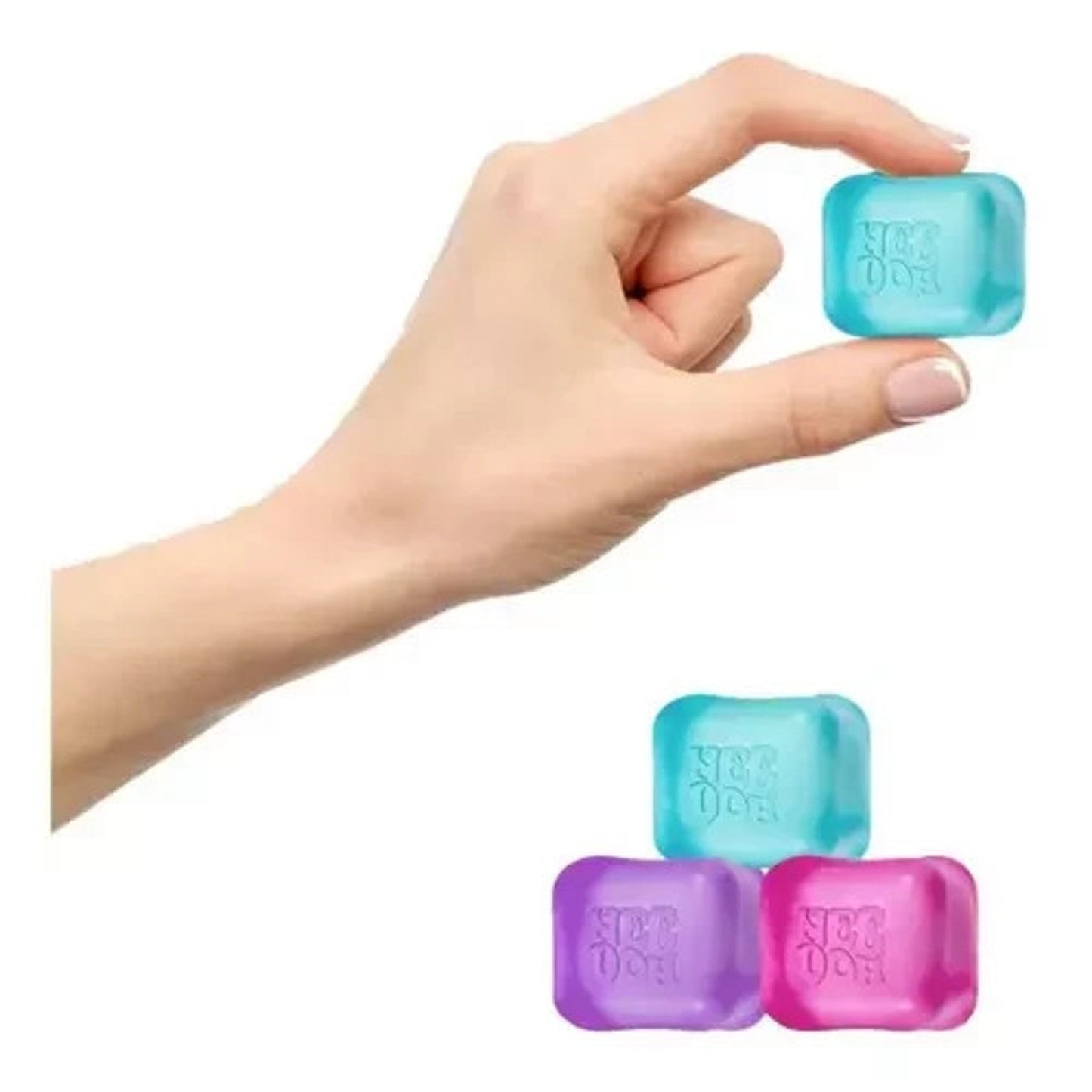 🔥NeeDoh Nice Ice Baby Sensory & Stress Super Solid Squeeze Toy 1.25" BLUE NWT🔥