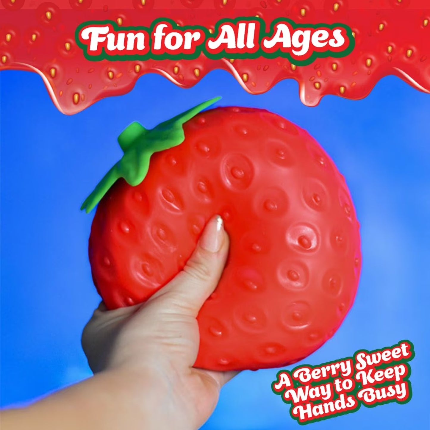 🔥Toymendous Giant Strawberry Squishy Sensory Toy XL BNWT🔥