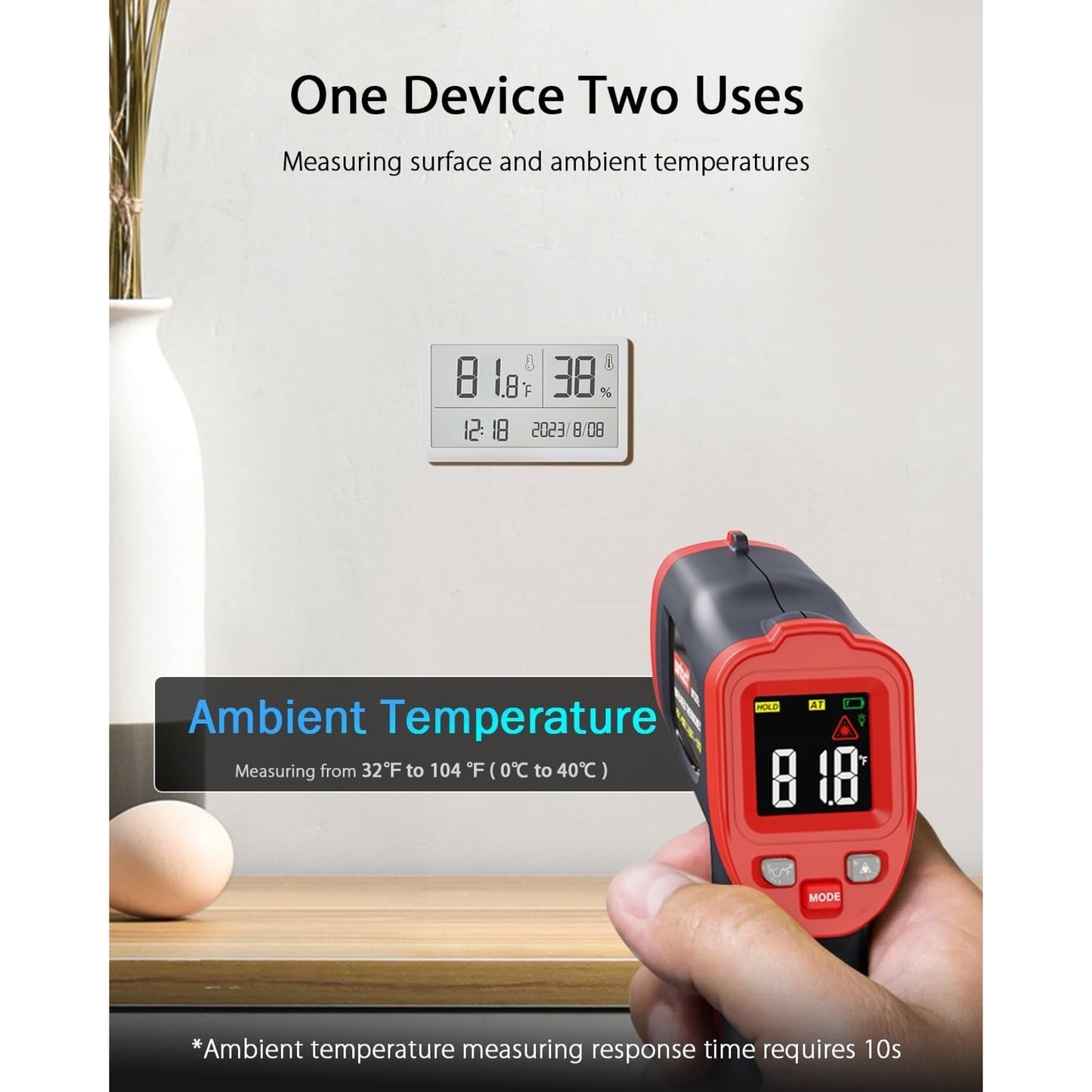 🔥Wintact Infrared Digital Non-Contact Laser Temp Gun BNWT🔥