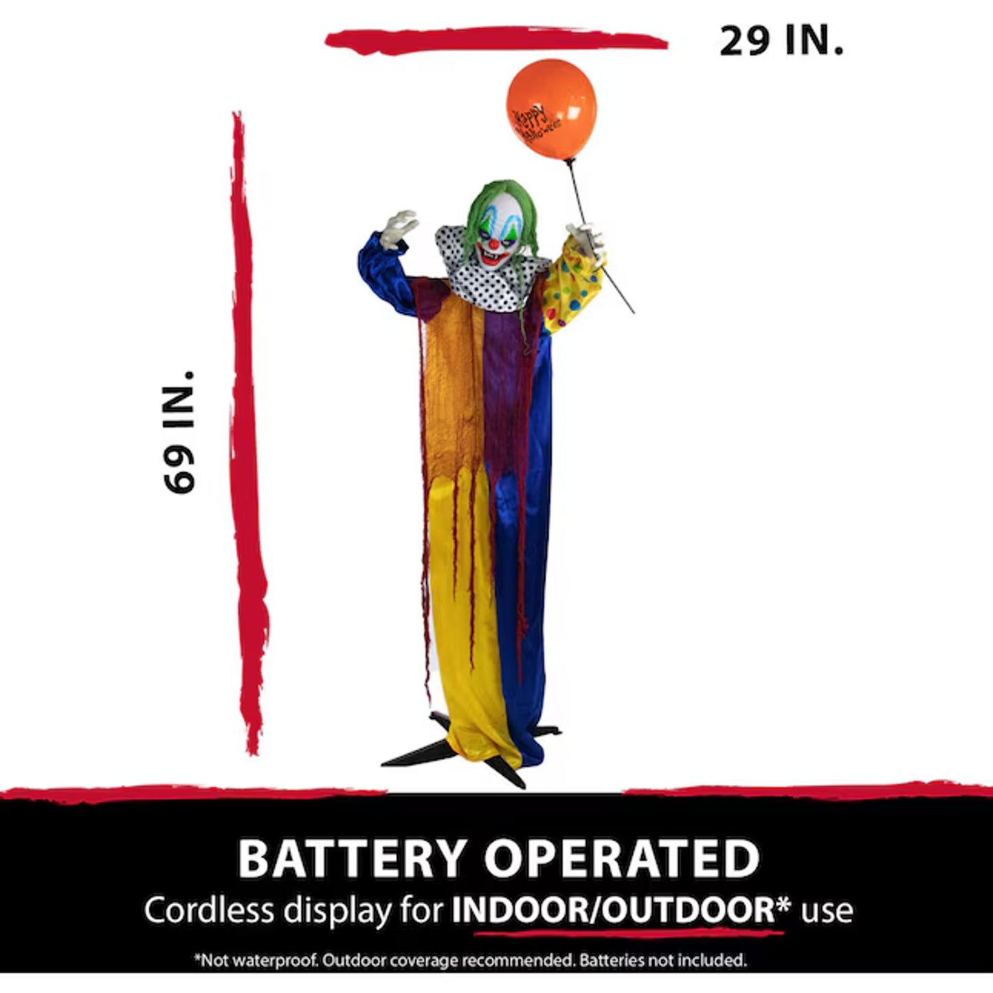 🔥Haunted Hill Farm Life-Size Scary Talking Clown Halloween Animatronic BNWT🔥