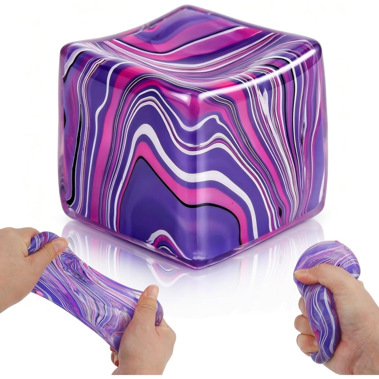 🔥Squishy Stress Squeeze Cube for Adults Fidget Toy Multicolor BNWT🔥
