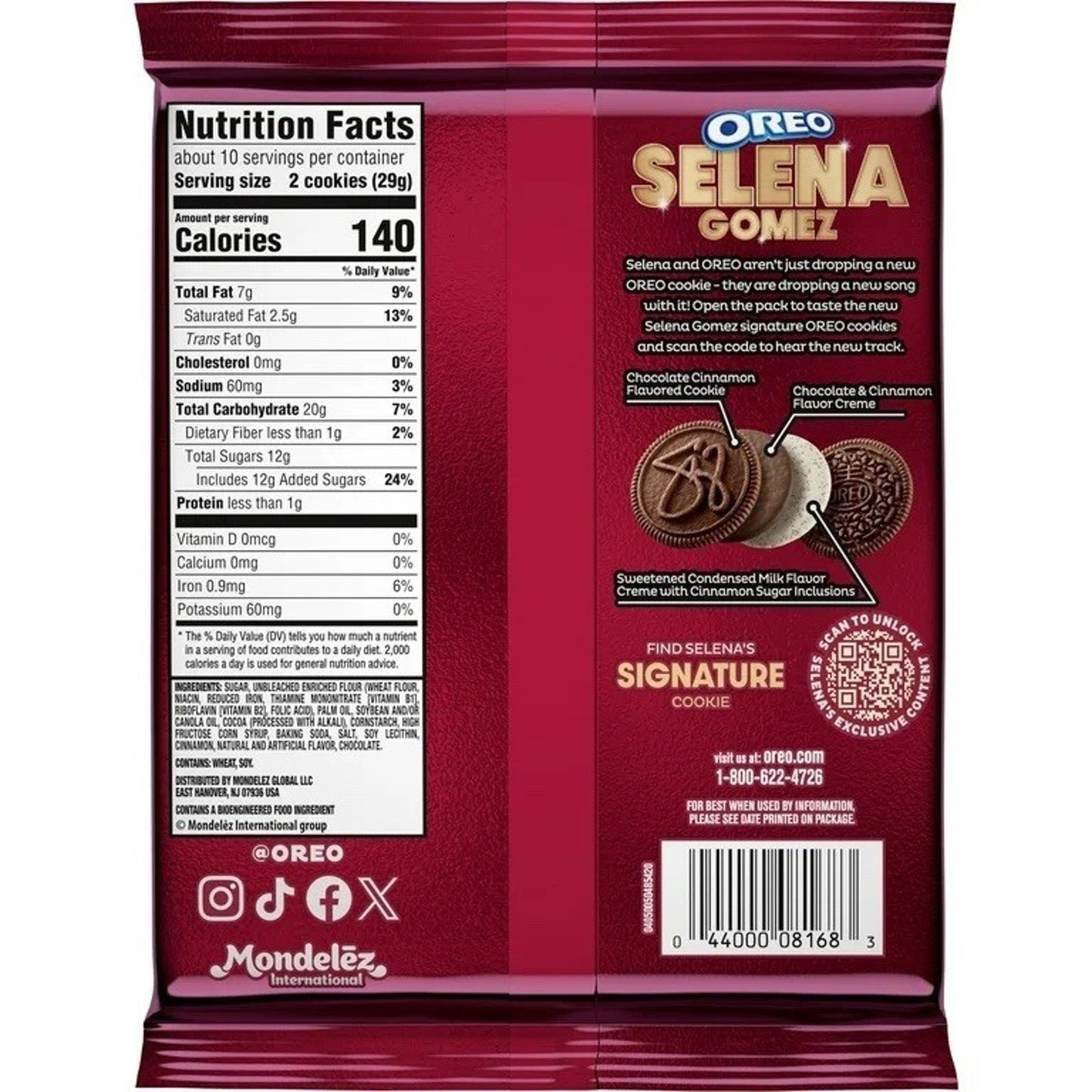 🔥OREOS SELENA GOMEZ LIMITED EDITION Signature Cookie BNWT🔥