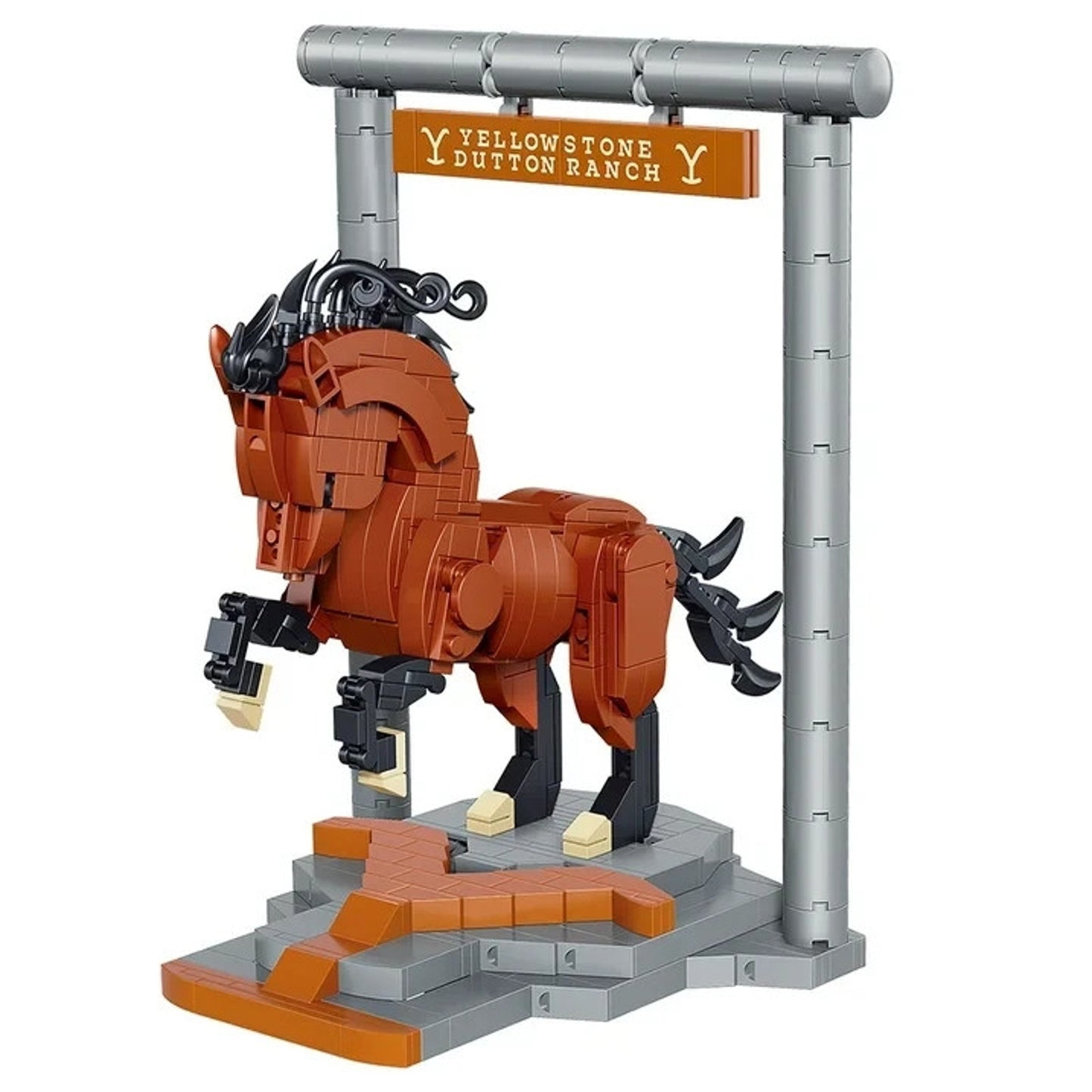 🔥Yellowstone x Brickcraft Horse/Stallion Statue (Paramount) 554pcs Blocks NWT🔥