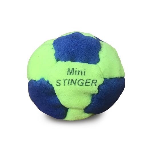 🔥World Footbag Mini Stinger 14 Footbag Hacky Sack NEON YELLOW/BLUE BNWT🔥