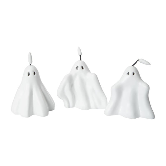 🔥Halloween Ghost LED Candles 3-Piece Set BNWT🔥