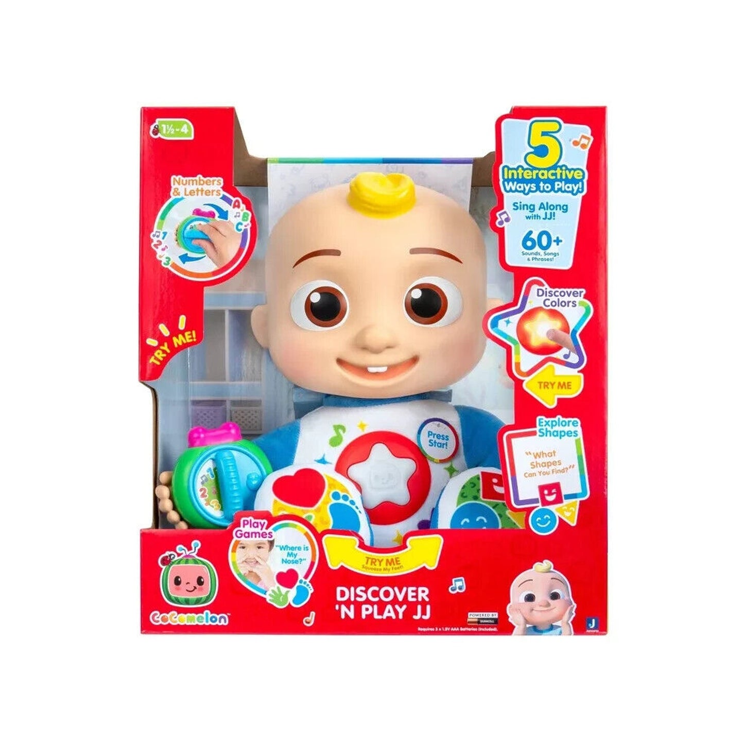 🔥Cocomelon Discover 'n Play JJ Plush BNWT🔥