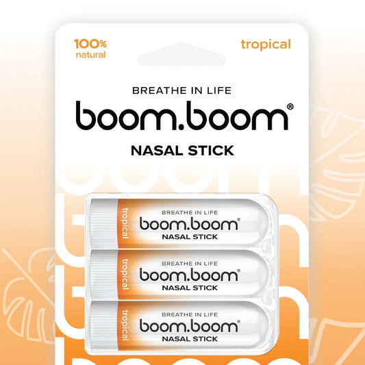 🔥BOOM BOOM Aromatherapy Nasal Inhaler Tropical 3 Pack NWT🔥