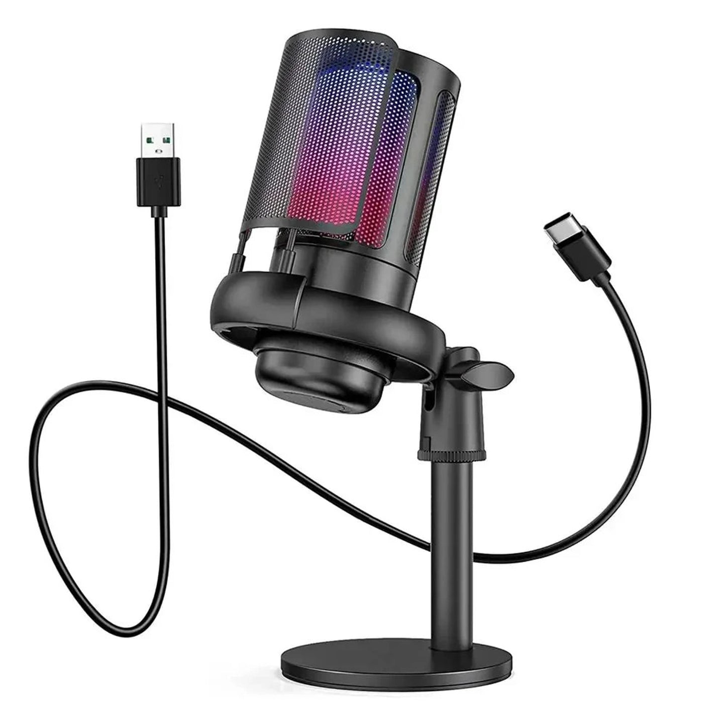 🔥USB Microphone for Streaming & Podcasts - RGB Condenser Mic🔥