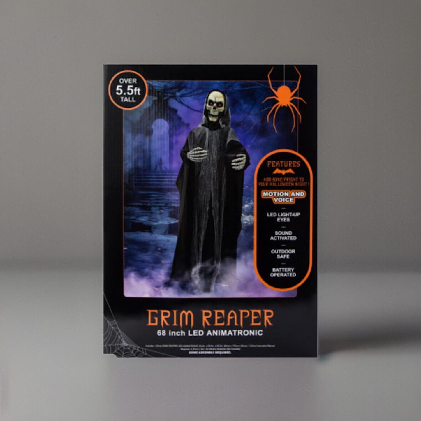 🔥Grim Reaper LED Sound Activated Moving Animatronic 5.5ft BNWT🔥