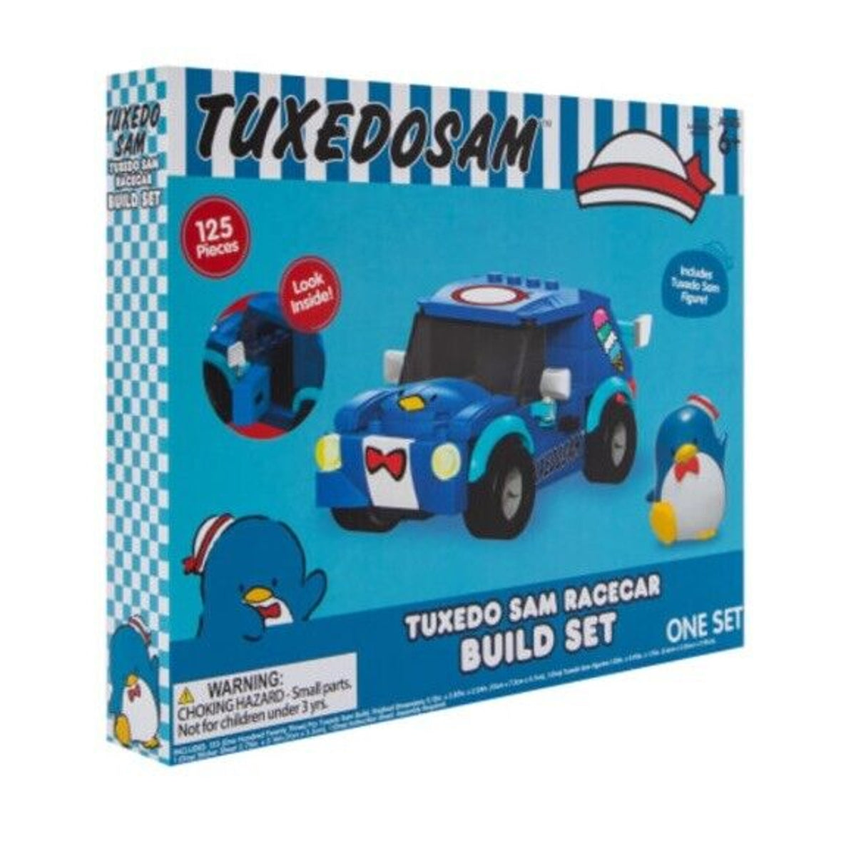 🔥Sanrio Hello Kitty Tuxedo Sam Racecar Build Set 125 Pc W/ Figure BNWT🔥