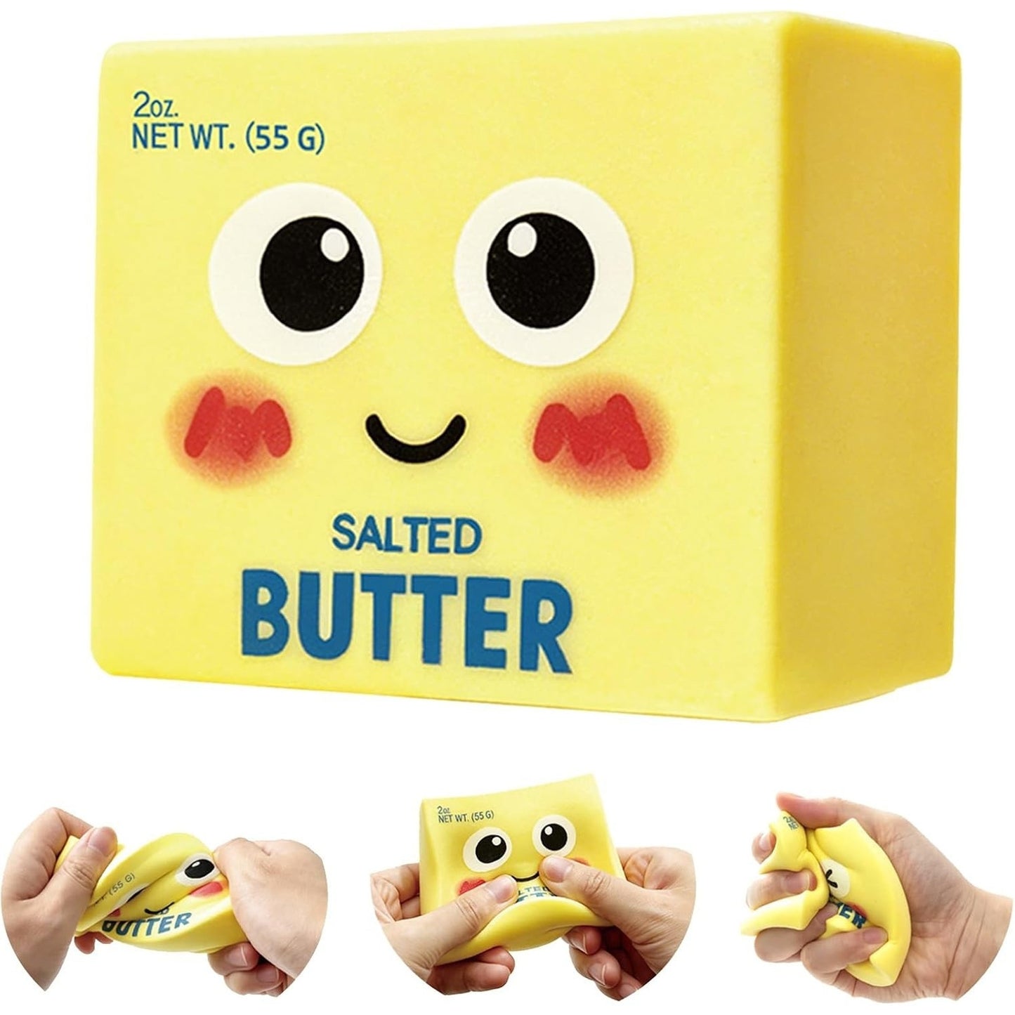 🔥Smiley Face Salted Butter Squishy Slow Rebound Sensory Toy BNWT🔥