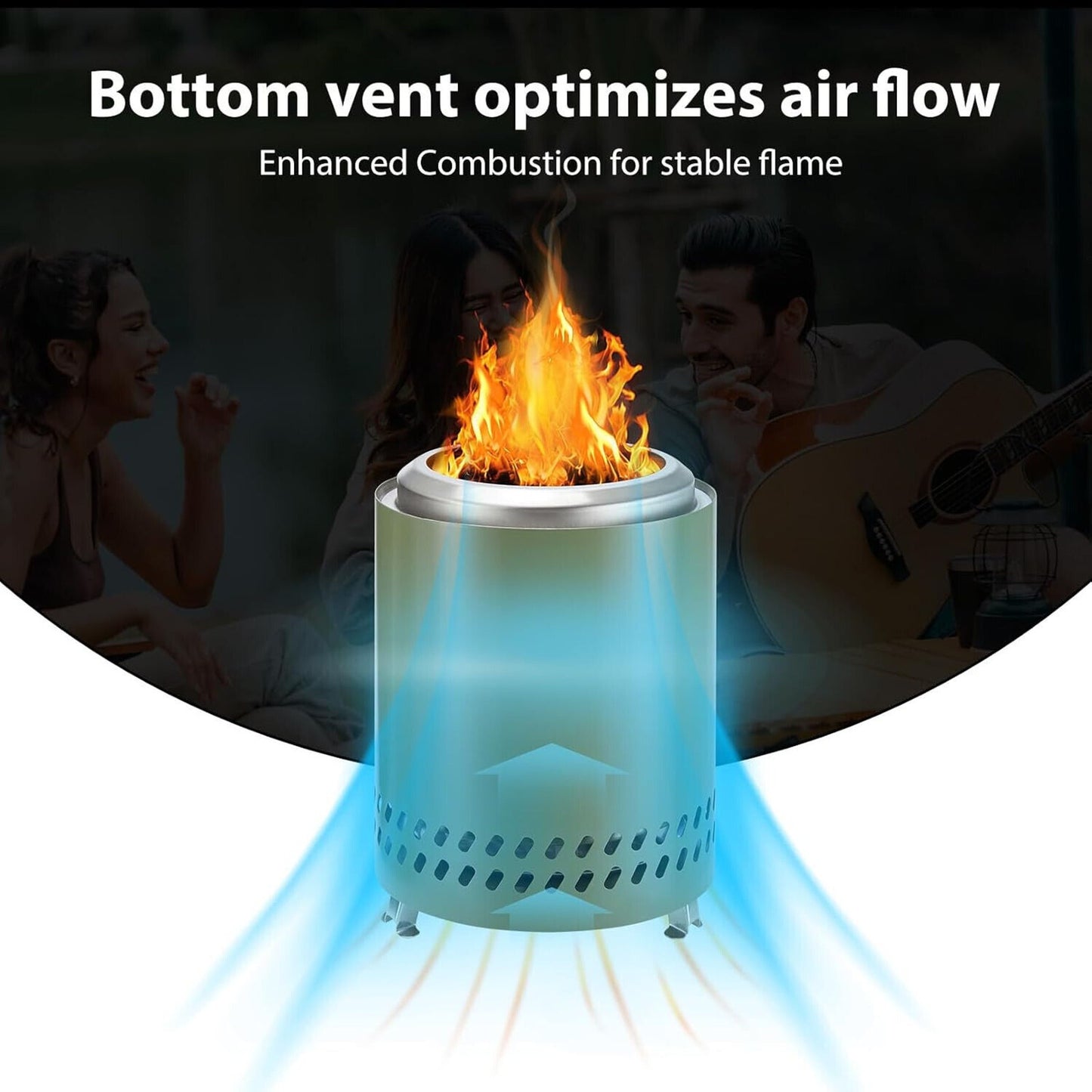 🔥OLIXIS 7" Solo Stove Small Wood Burning or Pellet Stove Tabletop Fire Pit🔥