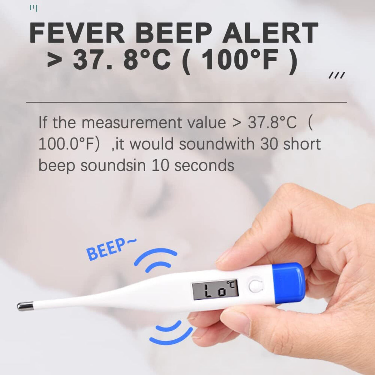 🔥Berrcom Digital Thermometer for Adults and Kids Oral DT-007 White & Blue NWT🔥