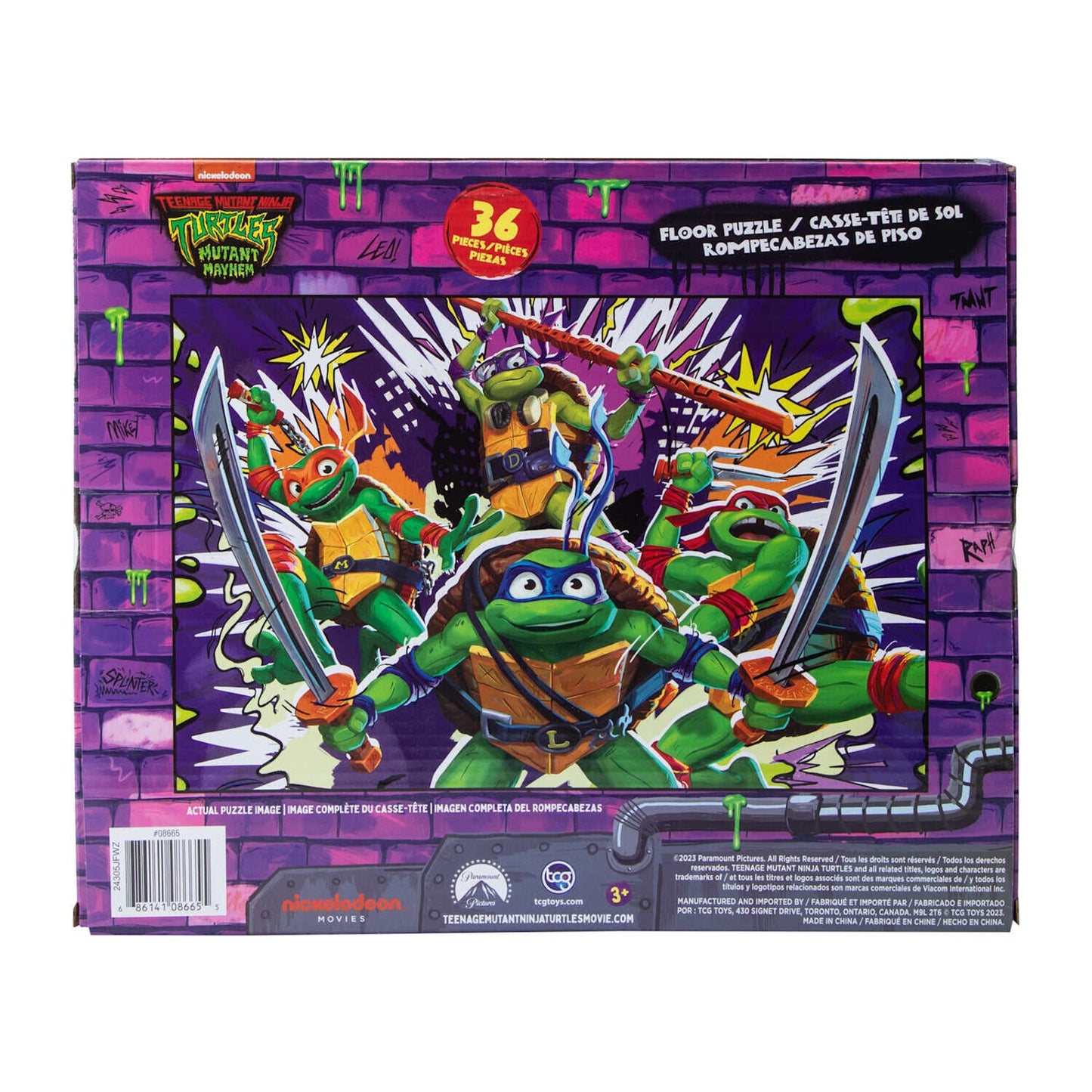 🔥Teenage Mutant Ninja Turtles Mutant Mayhem Floor Puzzle [36 Pieces] BNWT🔥