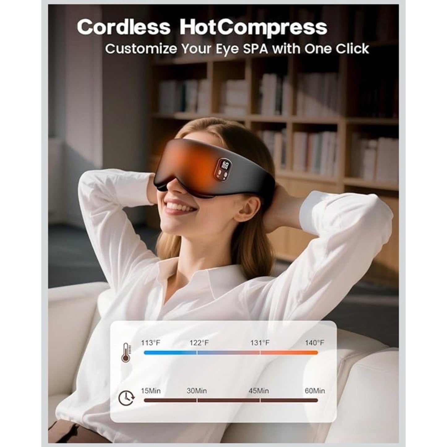 🔥Anydance Heated Eye Mask Cordless Dry Eye Relief Sleep Black BNWT🔥