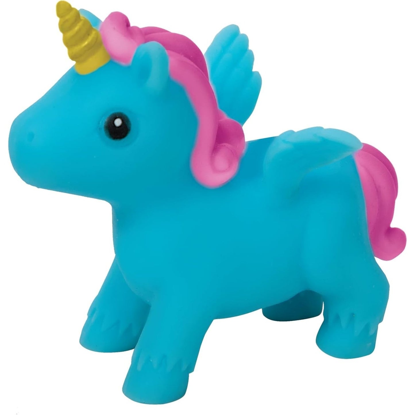🔥Schylling Itsy Bitsy Unicorn Pocket-Size Squishy Foam Squeeze Toy Blue BNWT