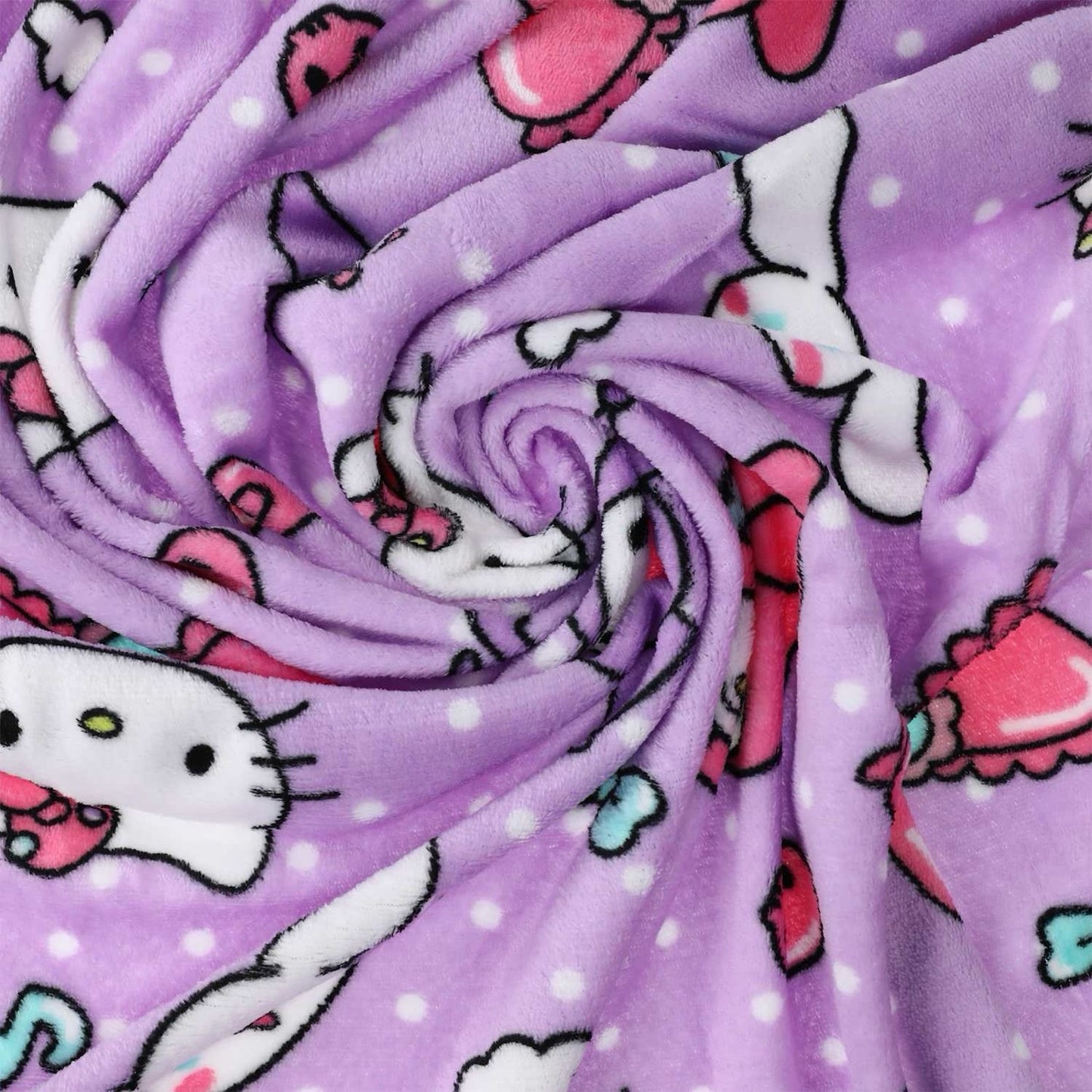 🔥SANRIO HELLO KITTY PLUSH SILK TOUCH THROW BLANKET 40 X 50" BNWT🔥