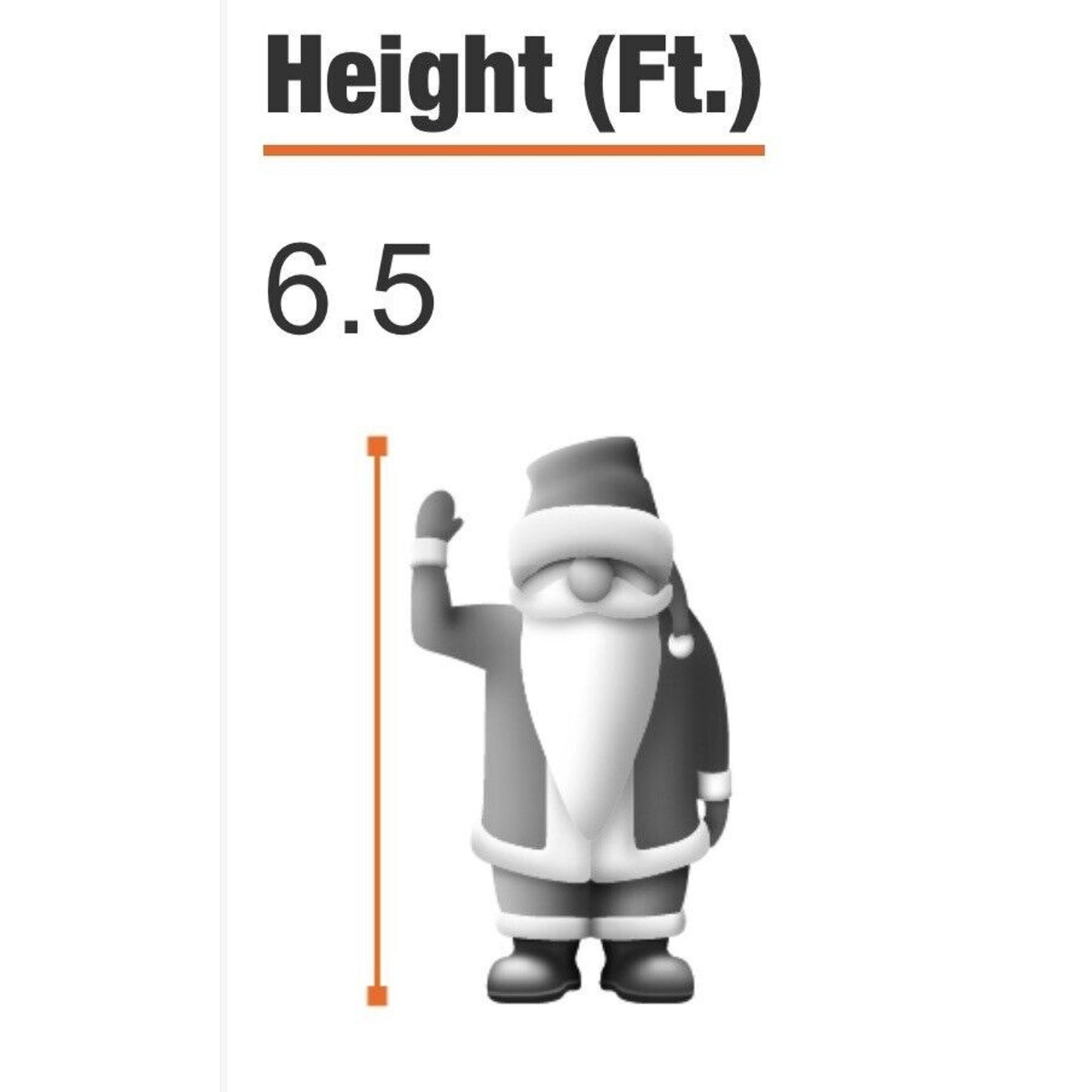 🔥Home Accents 6.5’ X 3.25’ Airblown Santa Christmas Inflatable LED Lights NWT🔥