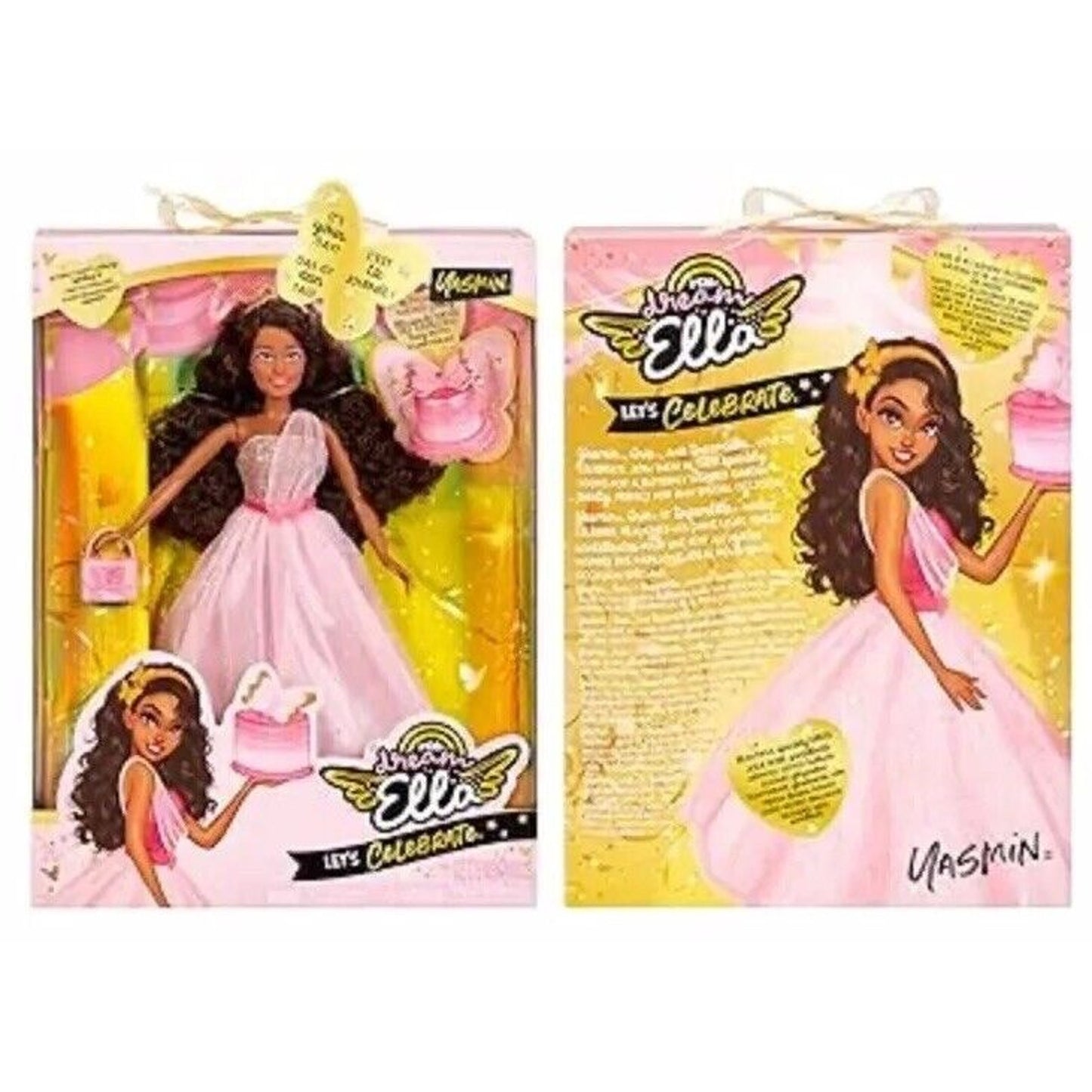 🔥MGA Ent Dream Ella Let's Celebrate Doll - Yasmin Pink & Gold Glitter BNWT🔥