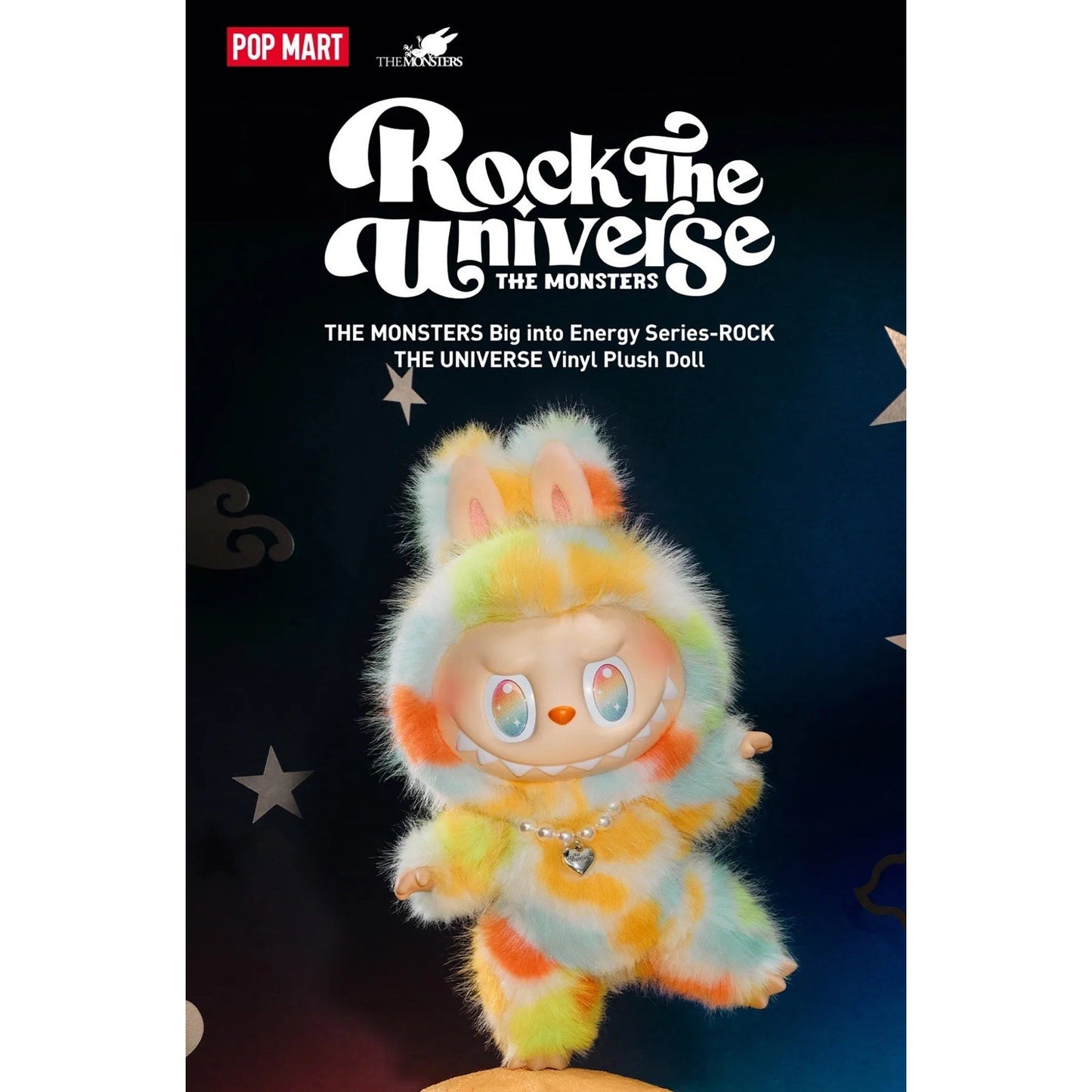 🔥THE MONSTERS Big into Energy Series-ROCK THE UNIVERSE Vinyl Plush Doll BNWT🔥
