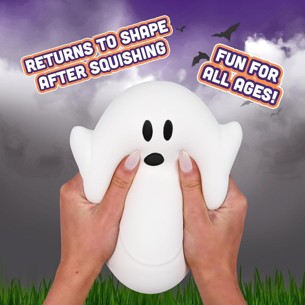 🔥Toymendous Ghost Shaped Squishy Squeeze Toy Stress Reliever White Viral BNWT🔥