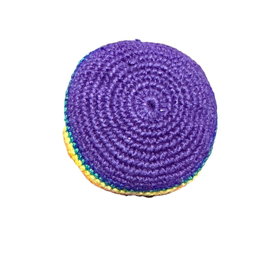 🔥World Footbag Boota Bag Crochet Hacky Purple/Rainbow BNWT🔥