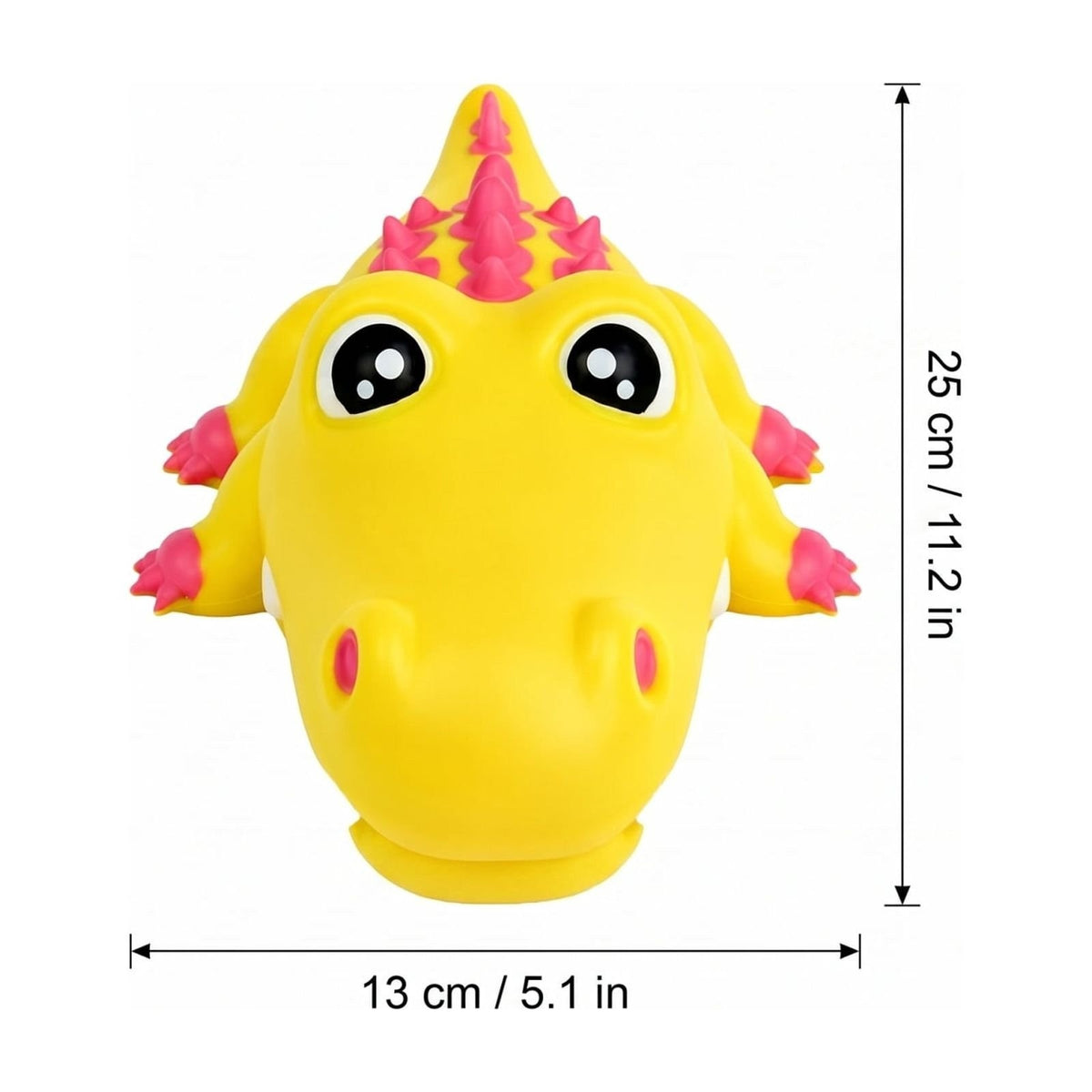 🔥Squeezable Squishy Gator Squeeze Toy Yellow/Pink Rubber 10" BNWT🔥
