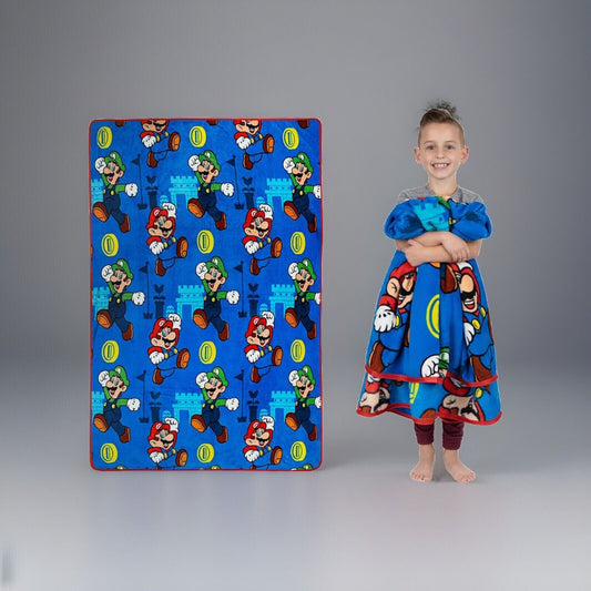 🔥Franco Kids Bedding Super Soft Plush Throw Blanket 46 in x 60 in Mario BNWT🔥