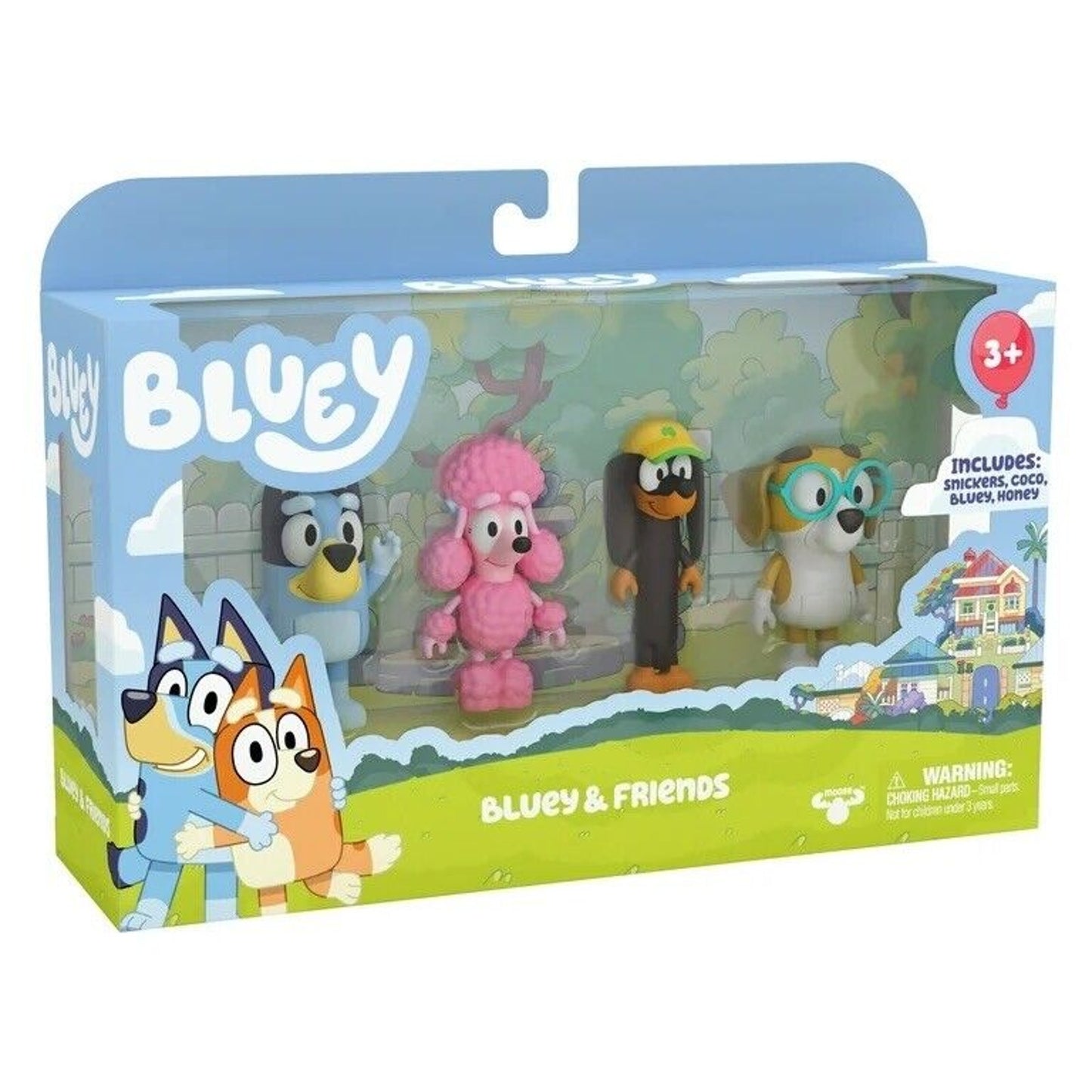 🔥Bluey & Friends School Pack Bluey, Coco, Honey, Snickers Figure Set Toy NWT💥